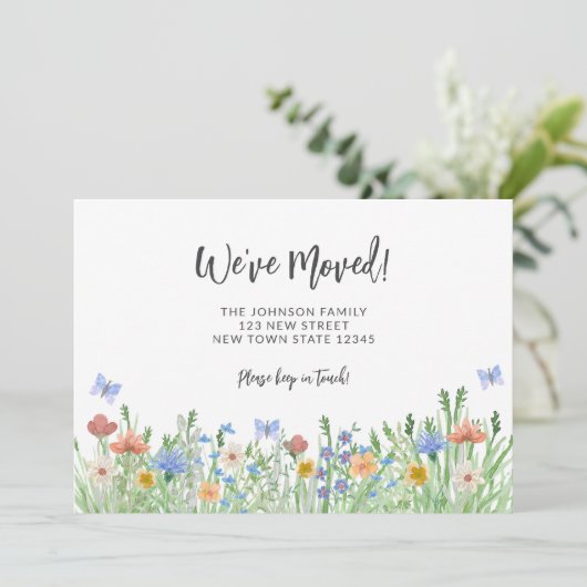 We hebben Bloemen verplaatst Aankondiging (Staand voorkant)