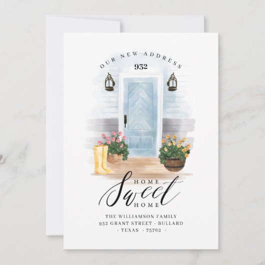 We hebben Blue Chic Country Waterverf Blue Door ve Aankondiging (Voorkant)