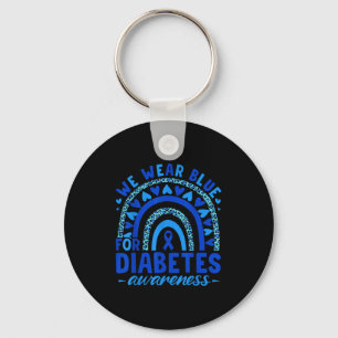 We hebben Blue Draag voor Diabetes Awareness Blue Sleutelhanger