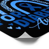 We hebben Blue Draag voor Diabetes Awareness Unity Poster (Hoek)