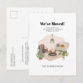We hebben Boho Chic Change of Address Moving verpl Aankondigingskaart (Voorkant / Achterkant)