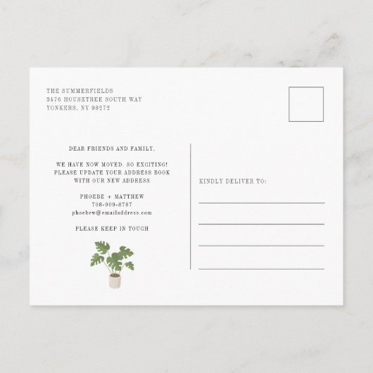 We hebben Boho Chic Change of Address Moving verpl Aankondigingskaart (Achterkant)