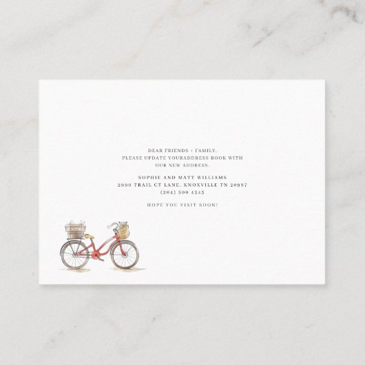 We hebben Boho Chic Elegant Moving Announcement ve Visitekaartje (Achterkant)