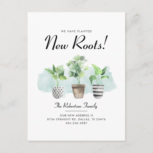 We hebben Boho Chic New Roots Moving Aankondigingskaart (Voorkant)