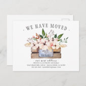 We hebben Boho Flower Box Moving Announding. Aankondigingskaart (Voorkant / Achterkant)