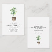 We hebben Boho Indoor Plant Bewegend Nieuw Adres v Notitiekaartje (Voorkant / Achterkant)