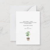 We hebben Boho Indoor Plant Bewegend Nieuw Adres v Notitiekaartje (Achterkant)