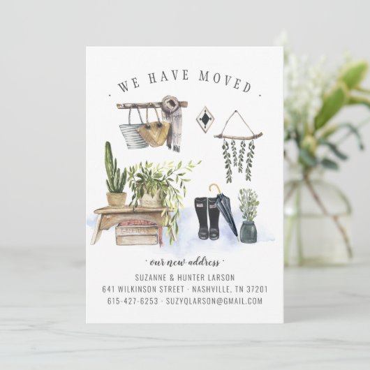 We hebben Boho Interior Verplaatsende Aankondiging (Staand voorkant)