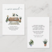 We hebben Boho Living Room Moving Announcement ver Notitiekaartje (Voorkant / Achterkant)