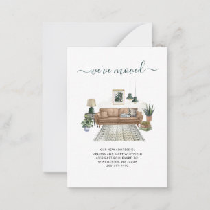 We hebben Boho Living Room Moving Announcement ver Notitiekaartje