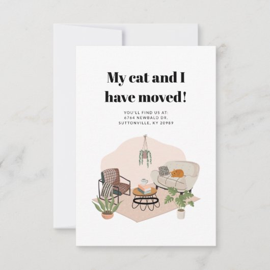 We hebben Boho New Address Moving Announcement ver (Voorkant)