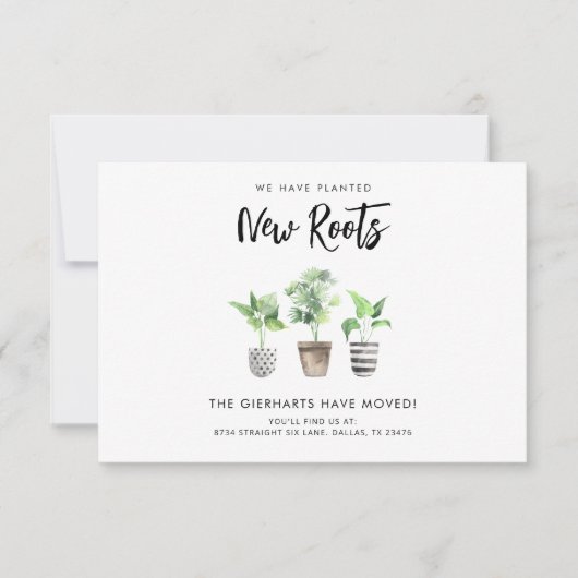 We hebben Boho New Address verhuisd Aankondiging (Voorkant)