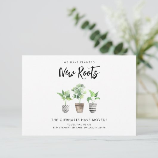 We hebben Boho New Address verhuisd Aankondiging (Staand voorkant)