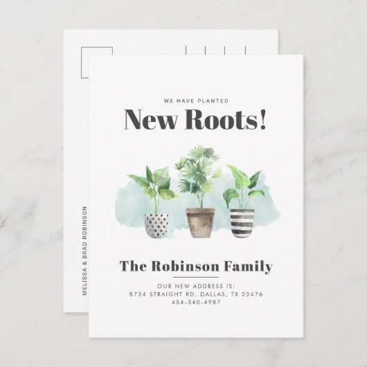 We hebben Boho New Roots Moving Aankondigingskaart (Voorkant / Achterkant)