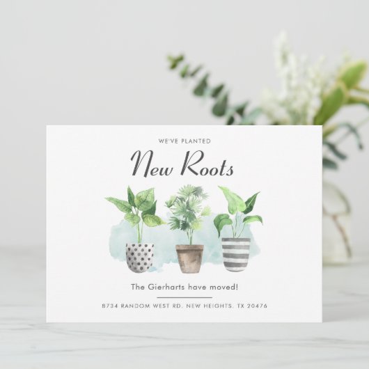 We hebben Boho New Roots Moving Announcement verpl Aankondiging (Staand voorkant)