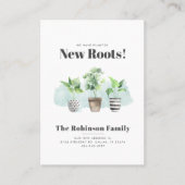 We hebben Boho New Roots Moving Announcement verpl Visitekaartje (Voorkant)