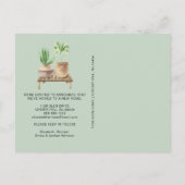 We hebben Boho Planten Sage Green Moving Aankondigingskaart (Achterkant)