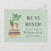 We hebben Boho Planten Sage Green Moving Aankondigingskaart (Voorkant)
