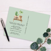 We hebben Boho Planten Sage Green Moving Aankondigingskaart