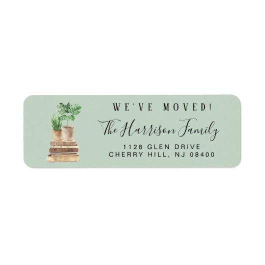 We hebben Boho Planten Sage Return Address verplaa Etiket (Voorkant)