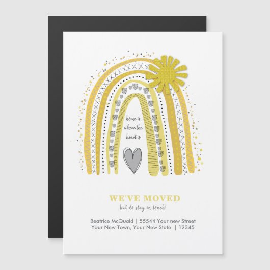 We hebben Boho Rainbow-aankondiging verplaatst (Voorkant / Achterkant)