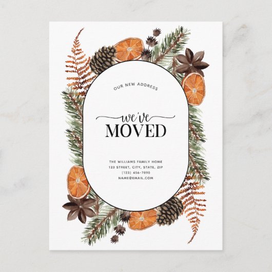 We hebben Boho Winter Announcement Briefkaart verp (Voorkant)