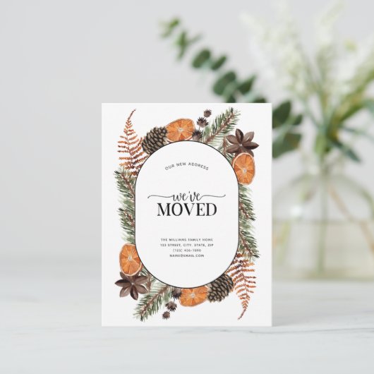 We hebben Boho Winter Announcement Briefkaart verp (Staand voorkant)