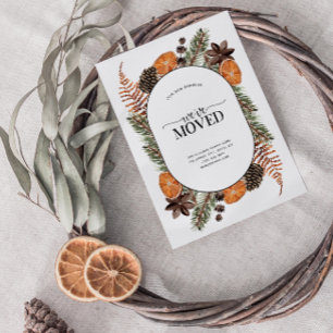 We hebben Boho Winter Announcement Briefkaart verp