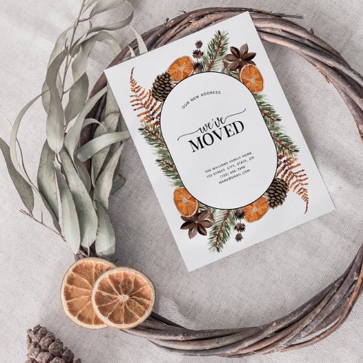 We hebben Boho Winter Announcement Briefkaart verp