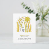 We hebben Boho Yellow Rainbow-aankondiging verplaa Briefkaart (Staand voorkant)