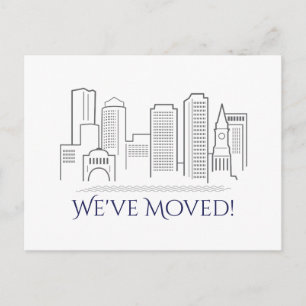 We hebben Boston City Skyline verplaatst Aankondigingskaart