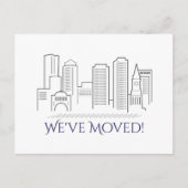 We hebben Boston City Skyline verplaatst Aankondigingskaart (Voorkant)