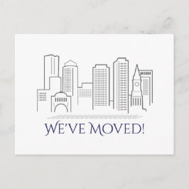 We hebben Boston City Skyline verplaatst Aankondigingskaart