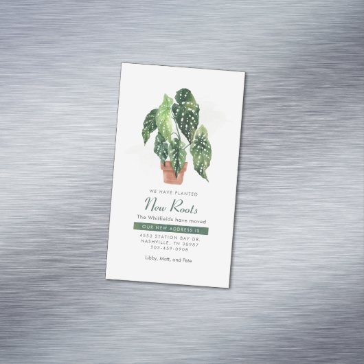 We hebben Botanische Boho Moving Announcement verp Magnetisch Visitekaartje (Voorbeeld)