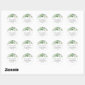 We hebben Botanische Foliage Moving Announcement v Ronde Sticker (Vel)