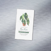 We hebben Botanische Moving Announcement verplaats Magnetisch Visitekaartje (Voorbeeld)