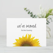 We hebben Botanische Zonnebloem verplaatst Aankondiging (Staand voorkant)