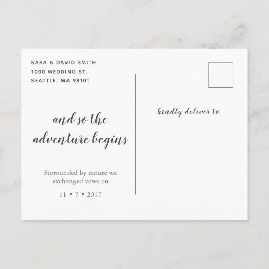 We hebben Briefkaart 5 van de aankondiging van de (Achterkant)