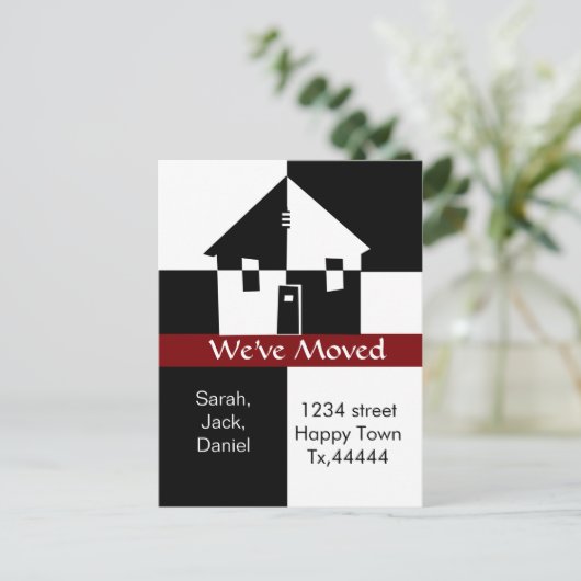 We hebben briefkaart verplaatst (Staand voorkant)