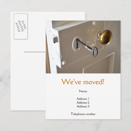 We hebben Briefkaart verplaatst met een oude deur  (Voorkant / Achterkant)