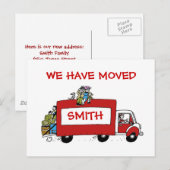 We hebben briefkaart verplaatst met verhuiswagen (Voorkant / Achterkant)