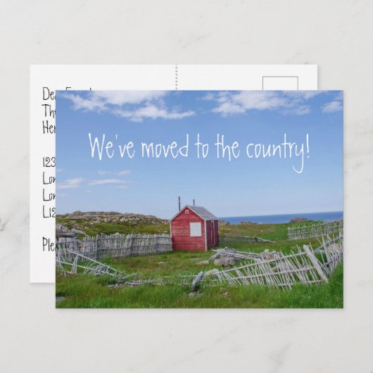 We hebben briefkaart verplaatst - personaliseren (Voorkant / Achterkant)