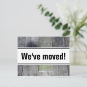 We hebben briefkaarten verplaatst | houten vloerpa (Staand voorkant)