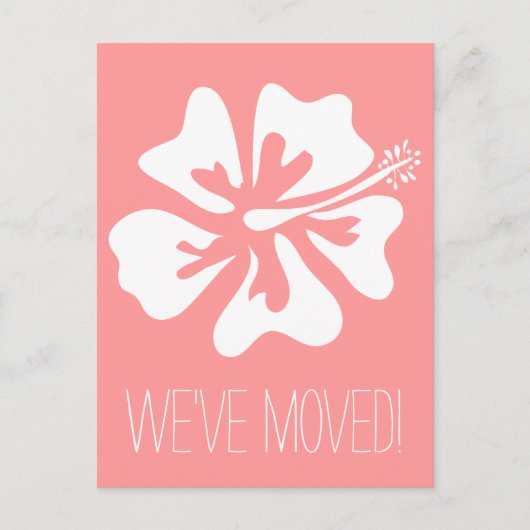 We hebben briefkaarten verplaatst met de Hibiscusb (Voorkant)