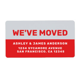 We hebben Bright Red White — nieuw adreslabel verp Etiket