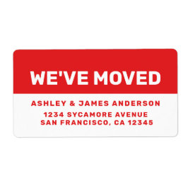 We hebben Bright Red White — nieuw adreslabel verp Etiket