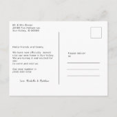 We hebben Brown Fox Grey Wreath Winter Moving  Aankondigingskaart (Achterkant)