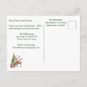 We hebben budget foto kerstboom verplaatst aankondigingskaart (Achterkant)