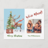 We hebben budget foto kerstboom verplaatst aankondigingskaart (Voorkant)