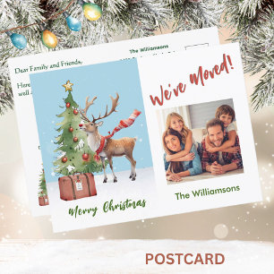 We hebben budget foto kerstboom verplaatst aankondigingskaart